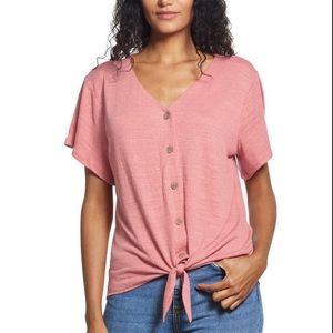 Weatherproof vintage Tie Front Top